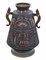 Large Antique Japanese Bronze Champleve Enamel Vase, 1900s 7