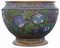 Large Antique Japanese Meiji Period Bronze Champleve Enamel Jardiniere Planter Bowl, 1910s 6