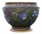 Large Antique Japanese Meiji Period Bronze Champleve Enamel Jardiniere Planter Bowl, 1910s 2