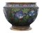 Large Antique Japanese Meiji Period Bronze Champleve Enamel Jardiniere Planter Bowl, 1910s 5
