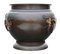 Large Antique Japanese Meiji Period Bronze Mixed Metal Jardinière Planter Bowl, 1910s 1