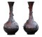 Large Antique Japanese 19th Century Meiji Period Bronze Vases, Set of 2 3