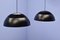 Set of 2 Aj Royal Hanging Lamps in Black by Arne Jacobsen for Louis Poulsen, 1960s 8