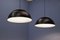 Set of 2 Aj Royal Hanging Lamps in Black by Arne Jacobsen for Louis Poulsen, 1960s 5