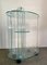 Italian Glass Bar Cart Trolley from Galotte & Radice, 1980s 2