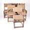 Wooden & Rope Chairs, Set of 6 4