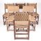 Wooden & Rope Chairs, Set of 6 3