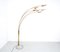 Vintage Brass Arc Lamp, Italy, 1970s, Image 2