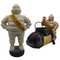 Advertising Figurines in Iron from Bibendum Michelin, 1950s, Set of 2 1