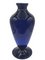 Vintage Orange & Blue Art Glass Flower Vases, Set of 2 7