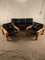 Leather & Wood Bonanza Armchairs by Esko Pajamies for Asko, 1960s, Set of 2 9