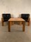 Leather & Wood Bonanza Armchairs by Esko Pajamies for Asko, 1960s, Set of 2 8