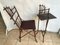 Rattan Furniture Chair & Flower Table, 1940s, Set of 2 2