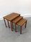 Tables Gigognes Vintage en Teck, Danemark, 1960s, Set de 3 10