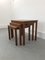 Tables Gigognes Vintage en Teck, Danemark, 1960s, Set de 3 3