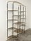 Mid-Century Brass & Smoked Glass Shelves 4