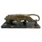 Art Deco Panther Sculpture by Emile Grégoire, Bronze, Marble, France circa 1930 1