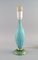 Turquoise Murano Art Glass Table Lamp, Image 1