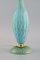 Turquoise Murano Art Glass Table Lamp, Image 4