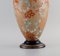 Large Hand-Painted Flowers & Gold Pottery Vase from Doulton Lambeth 5