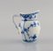 20th Century Blue Fluted Half Lace Sugar Bowl & Creamer from Royal Copenhagen, Set of 2, Image 4