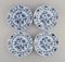 Antique Blue Hand-Painted Porcelain Onion Lunch Plates from Meissen, Set of 12 4