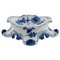 Antikes blaues handbemaltes Porzellan Zwiebelsalz Gefäß von Meissen 1