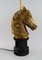 Large 20th Century Brass Horse Head Table Lamp from La Maison Charles, France 4