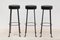 Brutalist Wrought Iron Bar Stools, France, 1960s, Set of 3 3