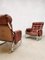 Mid-Century Patchwork Leather Sling Lounge Chair, 1970s, Set of 2 6