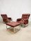 Mid-Century Patchwork Leather Sling Lounge Chair, 1970s, Set of 2 1