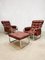 Mid-Century Patchwork Leather Sling Lounge Chair, 1970s, Set of 2, Image 1