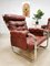 Mid-Century Patchwork Leather Sling Lounge Chair, 1970s, Set of 2 2