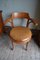 Bureau et Chaise Art Déco Antiques en Chêne, Set de 2 6