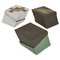 Cajas de cerámica de estudio en blanco, negro y verde salvia. Juego de 3, Imagen 1