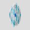 Brutalist Clear & Blue Glass Wall Lights from Poliarte, Set of 2, Image 4