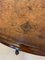 Antiker ovaler Tisch aus Nusswurzelholz mit Intarsien 14