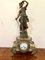 Antique French Spelter & Onyx Clock, Image 3