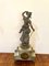 Antique French Spelter & Onyx Clock, Image 2