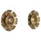 Brutalist Brass Wall Sconces Flower by Holm Sørensen & Co, Denmark, 1960s, Set of 2 5