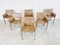 Vintage Pasqualine Leather Dining Chairs by Enrico Pellizzoni, 1980s, Set of 6, Image 4