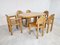 Rainer Daumiller Pine Wood Dining Set for Hirtshals Savvaerk, Set of 6, 1980s, Image 8