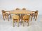 Rainer Daumiller Pine Wood Dining Set for Hirtshals Savvaerk, Set of 6, 1980s 1