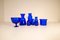 Vases Mid-Century Bleus par Erik Hoglund pour Kosta, Sweden, 1960s, Set de 8 4