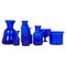 Mid-Century Blue Vases by Erik Hoglund for Kosta, Sweden, 1960s, Set of 8, Image 1
