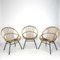 Rattan Terrace Chairs, Set of 3 1