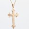 Ciondolo a croce in oro rosa 18 carati, Francia, XX secolo, Immagine 5