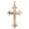 20th Century French 18 Karat Rose Gold Cross Pendant 1