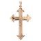 Ciondolo a croce in oro rosa 18 carati, Francia, XX secolo, Immagine 1