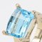 Modern 14.50 Carat Topaz Diamonds 18 Karat Yellow Gold Ring 7